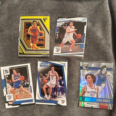 2021-22 lot of 5 Josh Giddy Rookies Oklahoma City Thunder