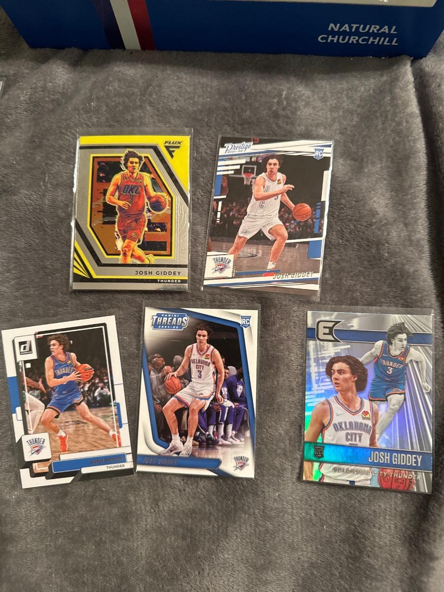 Okc Rookie 2021-22 lot of 5 Josh Giddy Rookies Oklahoma City Thunder | EstateSales.org