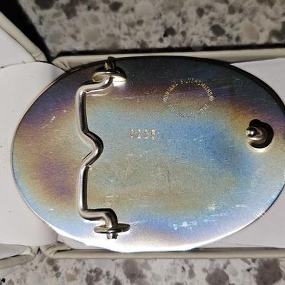 Vintage Beautiful MONTANA SILVERSMITHS Silver BELT BUCKLE and Barlow Pin