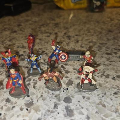 1970s and 1980s Marvel and Comicbook Superhero Grenadi and Ral Partha Pewter Metal Mini Figurines Rare Highly Collectible