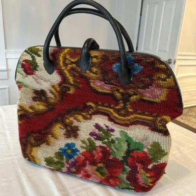 Vintage KORET Oversized Tapestry Carpet Travel Bag Handbag Purse Overnighter