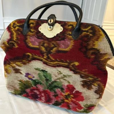 Vintage KORET Oversized Tapestry Carpet Travel Bag Handbag Purse Overnighter