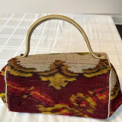 Vintage 1950's Koret floral carpetbag purse