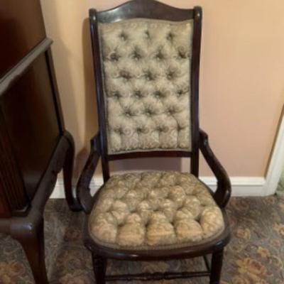 Antique Victorian Tufted Chair