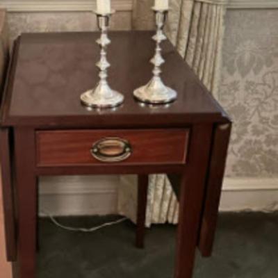 Vintage Side Table / Bedside Table with foldable sides