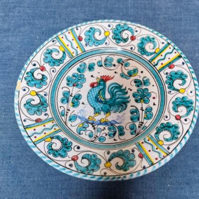 Gallo Rooster Green Dinner Plate