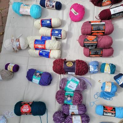 Huge lot of yarn, some acrylic some wool