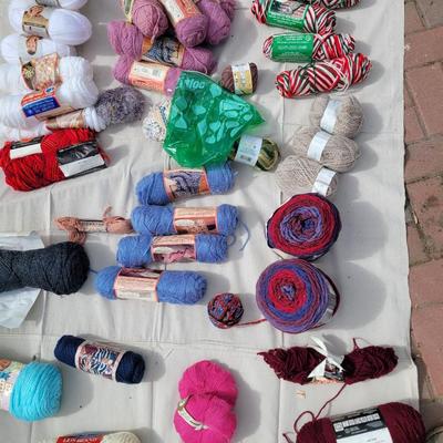 Huge lot of yarn, some acrylic some wool