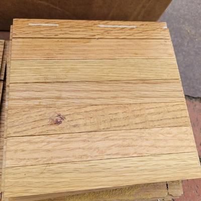 Box of oak parquet flooring