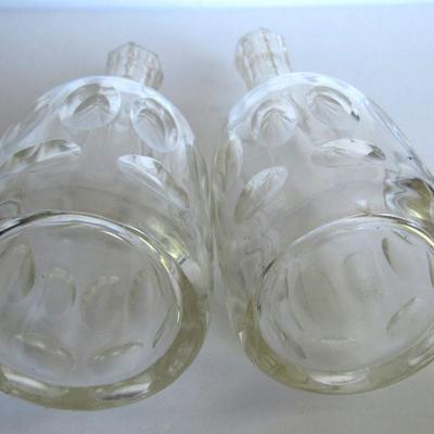Old Cut Glass Barber Bottles, Matching Pair