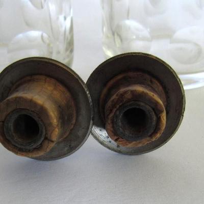 Old Cut Glass Barber Bottles, Matching Pair