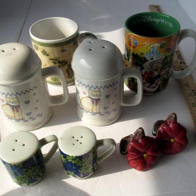 Disney and Hawaii Mugs and Salt and Pepper Sets