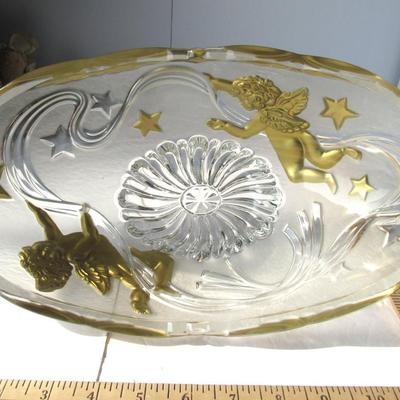 Large Glass Oval Bowl