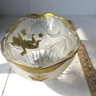 Large Glass Oval Bowl
