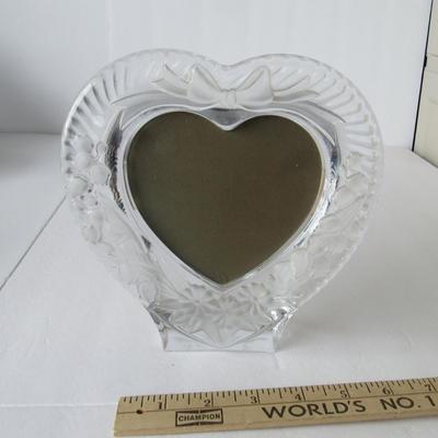 Frosted Glass Heart Shaped Picture Frame