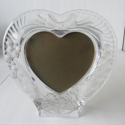 Frosted Glass Heart Shaped Picture Frame