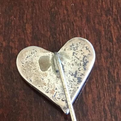925 Silver Heart Pin
