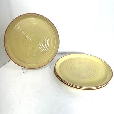 293 Set of Four Large Yellow Charger Plates