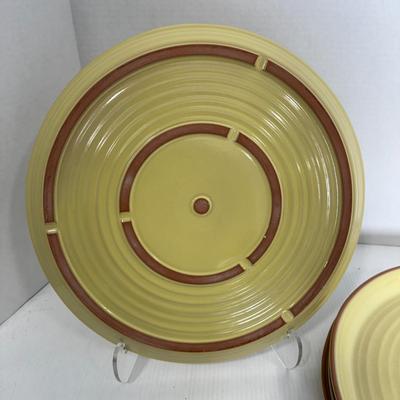 293 Set of Four Large Yellow Charger Plates