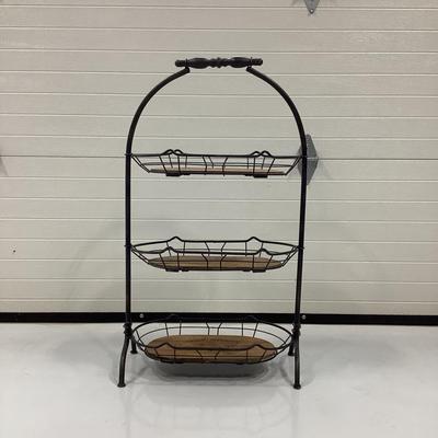 271 Metal and Wood Three Tier Châteaux Bordeaux Stand