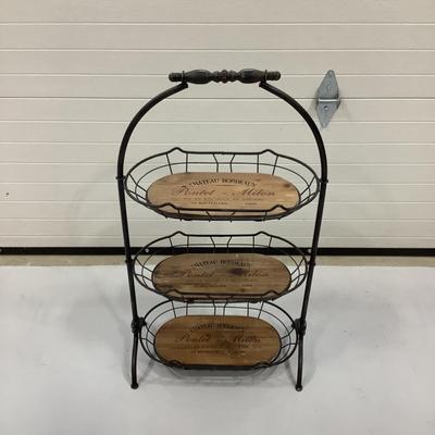 271 Metal and Wood Three Tier Châteaux Bordeaux Stand