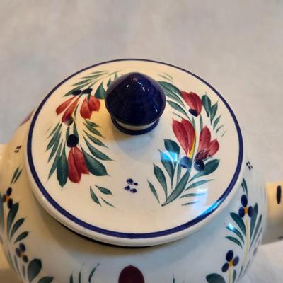 Henriot Faience Quimper Import from France - Hand Decorated Tea Pot