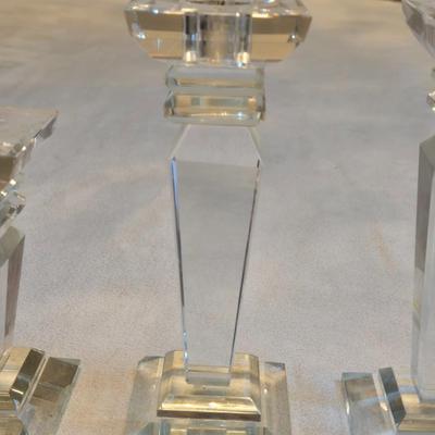 MIKASA Crystal Candle Holders (3)