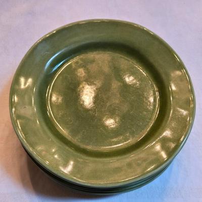 Green Crate & Barrel Plates (6)