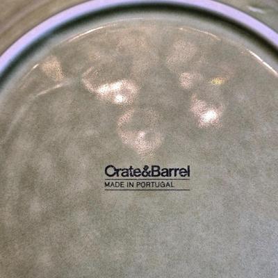 Green Crate & Barrel Plates (6)