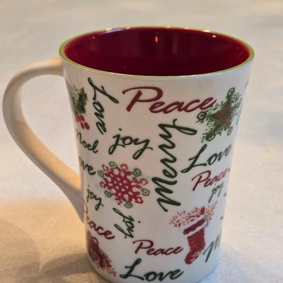 (1) Lenox and (2) Starbucks Christmas Ceramic Cups