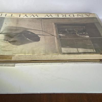 ANDREW WYETH by Richard Meryman 165 Color Prints Stated First Edition 1968 w/Some Newspaper Clippings in Fair Condition.