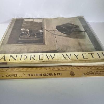 ANDREW WYETH by Richard Meryman 165 Color Prints Stated First Edition 1968 w/Some Newspaper Clippings in Fair Condition.