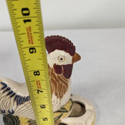 Hand Painted Ceramic Rooster Ashtray Choice 1