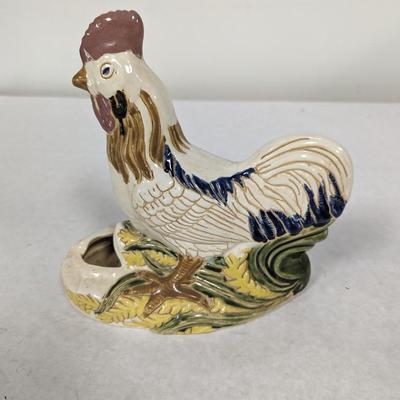 Hand Painted Ceramic Rooster Ashtray Choice 2
