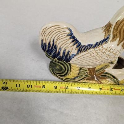 Hand Painted Ceramic Rooster Ashtray Choice 2