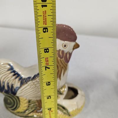 Hand Painted Ceramic Rooster Ashtray Choice 2