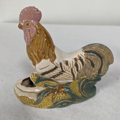Hand Painted Ceramic Rooster Ashtray Choice 3