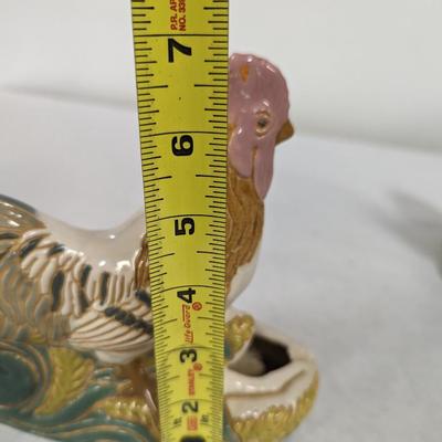 Hand Painted Ceramic Rooster Ashtray Choice 3