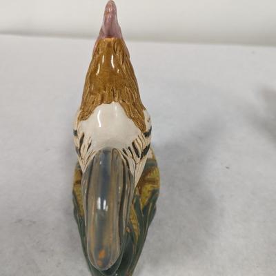 Hand Painted Ceramic Rooster Ashtray Choice 3