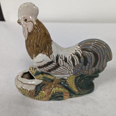 Hand Painted Ceramic Rooster Ashtray Choice 4