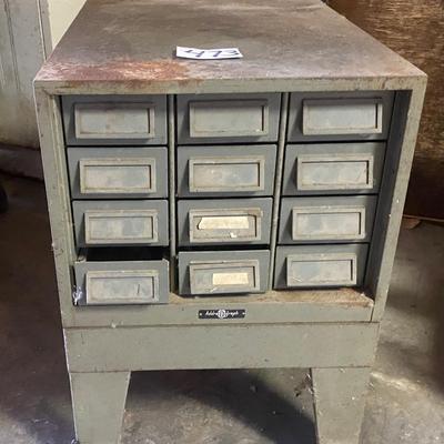 Vintage Addressograph Industrial Cabinet