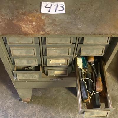 Vintage Addressograph Industrial Cabinet
