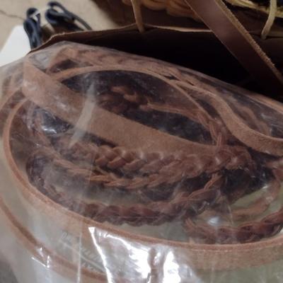 Collection of Leather Straps for Crafting/Basket Making