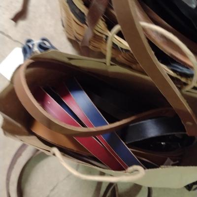 Collection of Leather Straps for Crafting/Basket Making
