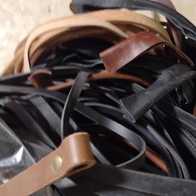 Collection of Leather Straps for Crafting/Basket Making