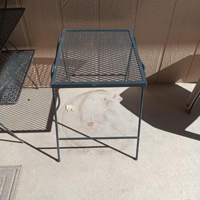2 METAL MESH SIDE TABLES