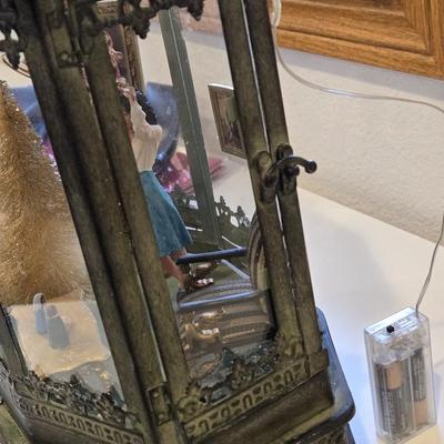 Artist Made Diorama in Glass and Metal Container