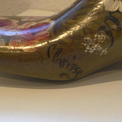 Artist Handpainted Antique Shoe Form