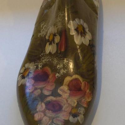 Artist Handpainted Antique Shoe Form