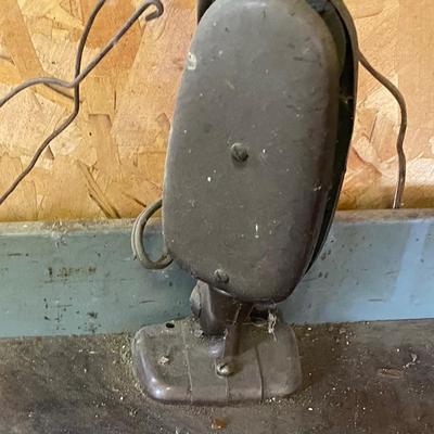 Vintage Work Bench with Light
